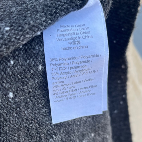 Donegal Redmond Mockneck Pocket Sweater Womens Small Gray preppy Minimalist - Picture 6 of 8